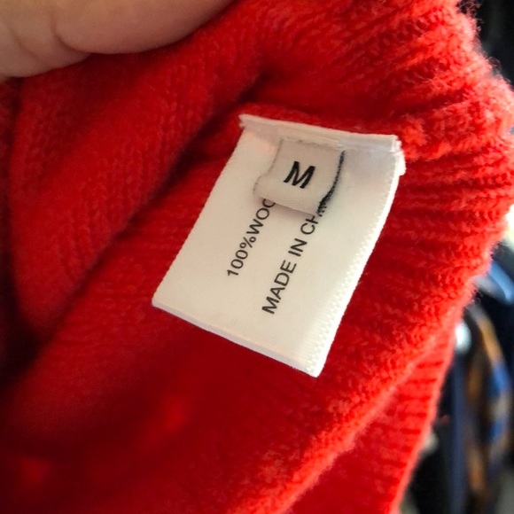 Proenza Schouler orangey red wool sweater Medium.